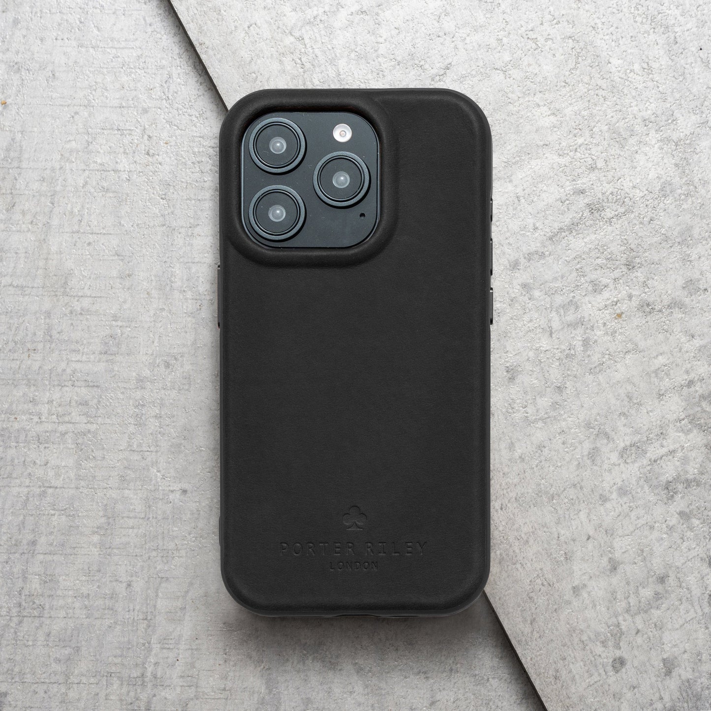 PORTER RILEY - Leather Case for iPhone 16 Pro. Premium Genuine Leather Slim Back/Bumper/Shell/Shockproof Case