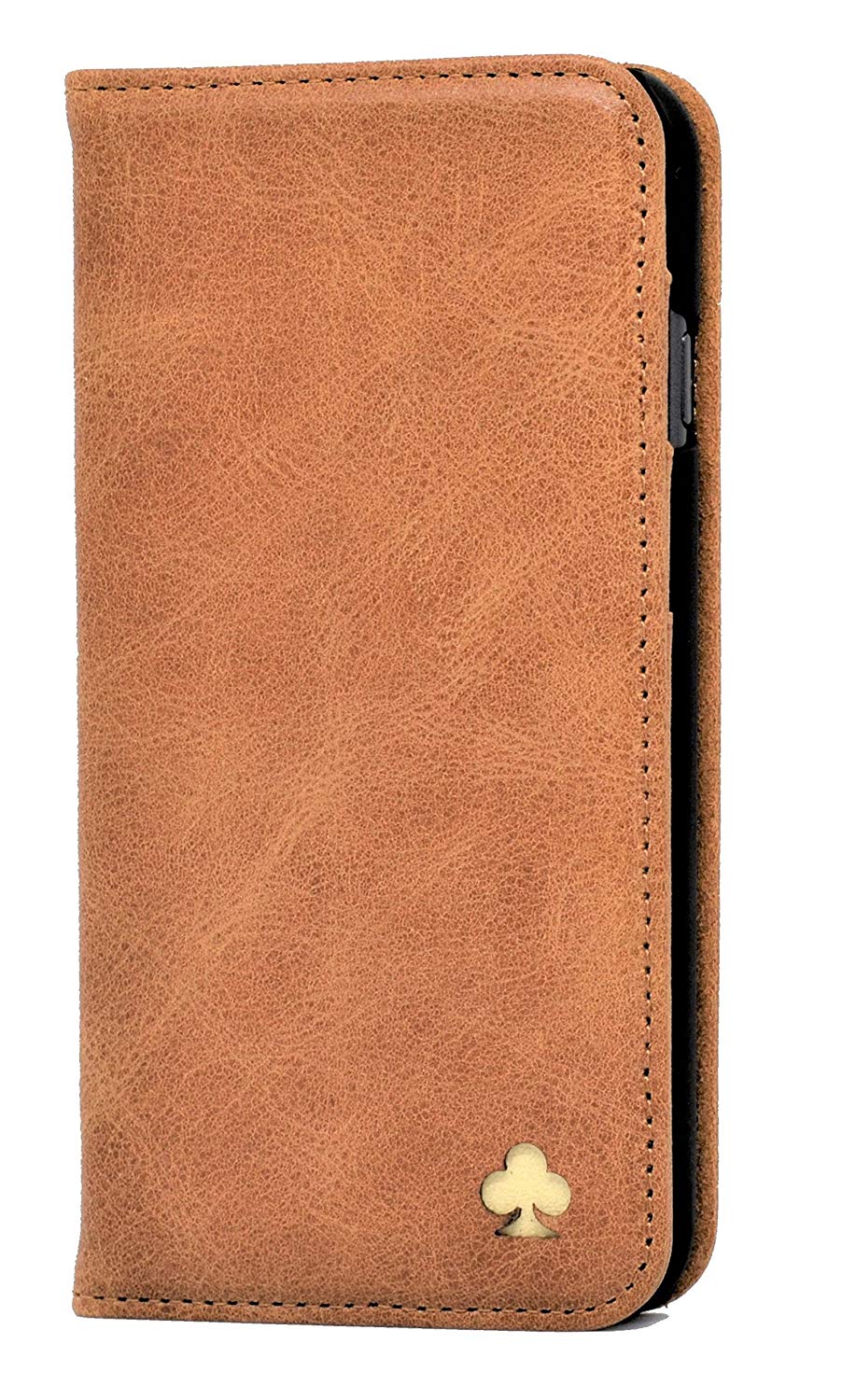iPhone 5S / 5 Leather Case. Premium Slim Genuine Leather Stand Case/Cover/Wallet (Tan)